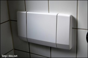 ドイツのトイレ・流すボタン