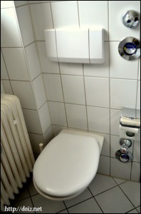 ドイツのアパートのトイレ