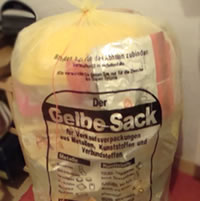 【ダルムシュタット】Gelber Sack（黄色い袋に入れる資源ゴミ）