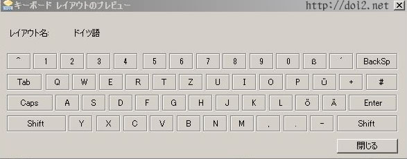 ドイツ語キーボードの設定と配列 Windows7